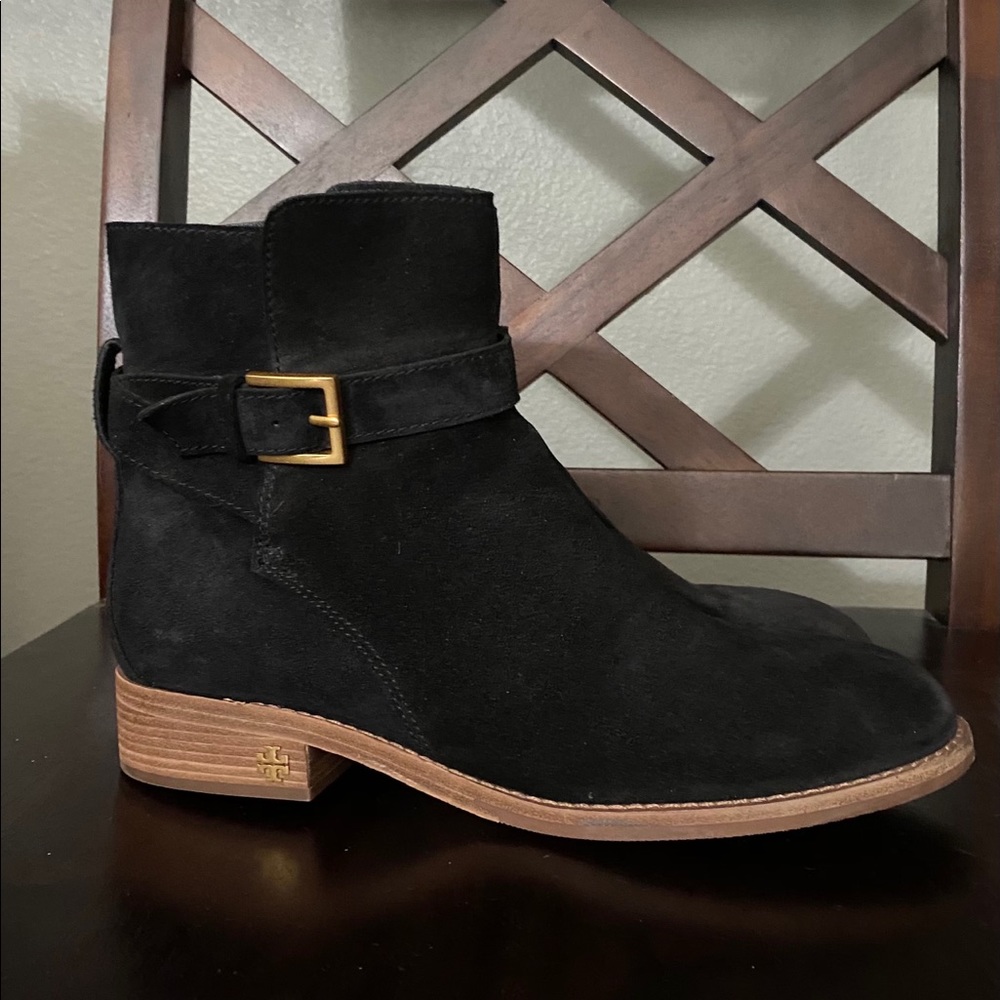 Tory Burch Brooke Ankle Bootie Black Suede